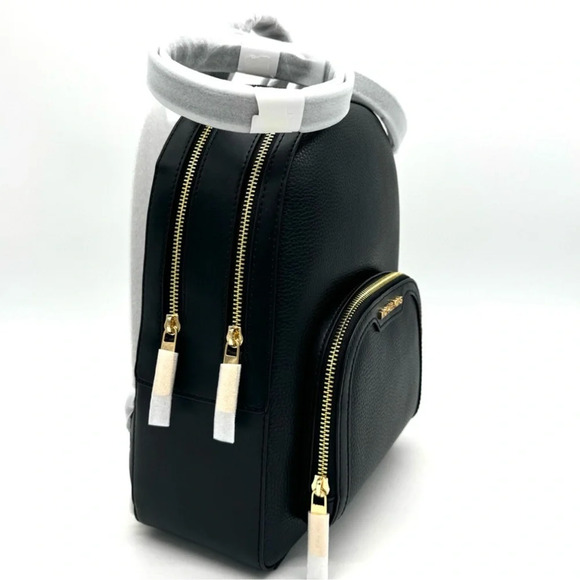 Michael Kors Medium Jaycee Backpack Black/Gold - Picture 4 of 12